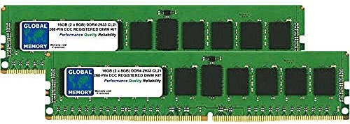 16GB (2 x 8GB) DDR4 2933MHz PC4-23400 288-PIN ECC REGISTRADO DIMM (RDIMM) Memoria RAM Kit para Mac Pro (2019)