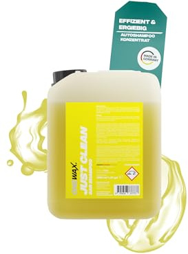 OneWax® Just Clean Car Shampoo 5 Liter Auto Shampoo ph neutral schonend waschen mit hoher Reinigungskraft - hoch konzentriert für bis zu 3000L Waschwasser (1 STK) (5 Liter Kanister)