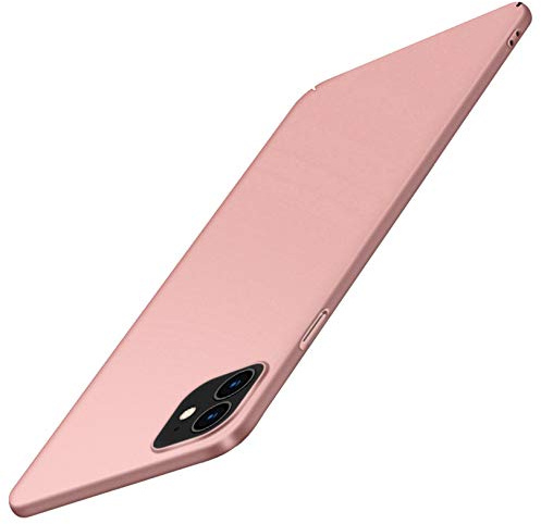 Emlivi Cover per iPhone 12 Mini, ultra sottile, antiurto, in policarbonato, opaca, anti-graffio, per Apple iPhone 12 Mini, colore: oro rosa