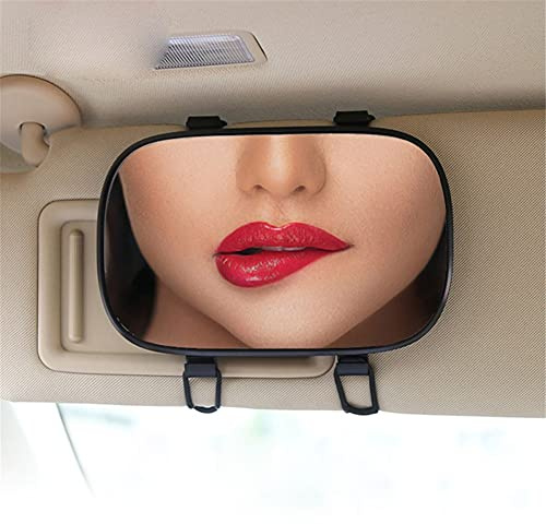 Auto Visier Kosmetikspiegel, Asudaro Auto Make-Up Spiegel Auto Sonnenblende Spiegel Kosmetikspiegel Auto Visier Spiegel Sonnenschutz Rückspiegel Kfz Schminkspiegel für Auto PKW,Schwarz