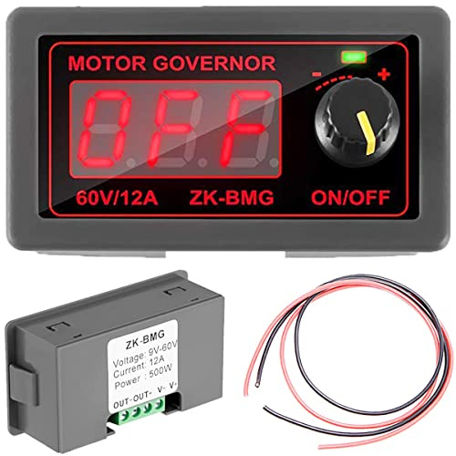 Youmile PWM Motor Speed Controller ZK-BMG DC 12V 24V 60V 500W Adjustable ignal Generator Driver Module with Stepless Switch red and black cable