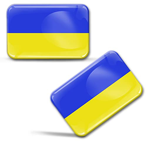 Biomar Labs Ukraine Auto Flagge Aufkleber 3D Doming 2er Set F 214