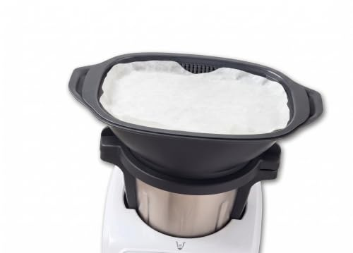 Wundermix - WunderGar® Dampfgarpapier (24 St.) für MC (Weiß) | Monsieur Cuisine Smart, Connect & Trend & Edition Plus, Backpapier mit extra hohem Rand, Classic