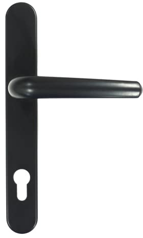 UAP 243mm Long Backplate Aluminium Signature Door Handle in Black 5 Year Guarantee