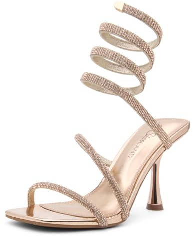Shoe Land Charming2 Women’s Open Toe Ankle Strap Stiletto Heel Dress Sandals Elegant Wedding Party Shoes