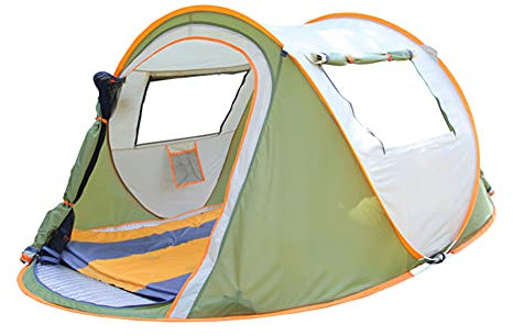 RajoNN Campingzelt, automatisches Pop-Up-Zelt, tragbares Familien-Kuppelzelt, wasserdichter Schutz, einfacher Aufbau, Zelt für 5–6 Personen, Wandern, Outdoor-Festivals, Rucksackreisen,