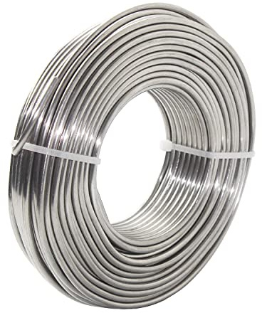9 Gauge(3mm) Aluminum Craft Wire 50 Feet Flexible Metal Artistic Floral Jewelry Sculpting Wire for Bonsai Trees Floral Armature DIY Jewelry Craft Making