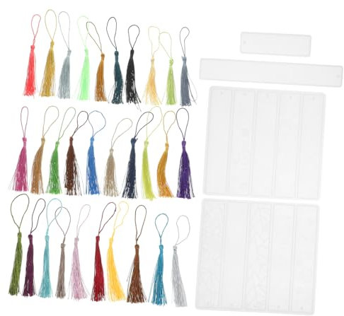 Lurrose 2sätze Lesezeichen Silikonform Mit Quasten Teiliges Gießmuster Für Epoxidharz Flexible Und Langlebige Formen Für Kreative Bastelprojekte Für Schmuck Und