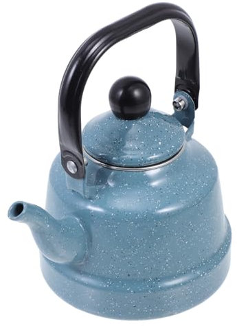 Bollitore smaltato Teiera a gas in acciaio inossidabile Teiera smaltata su acciaio Bollitore per acqua calda Bollitore per tè piccolo Teiera in porcellana Bollitore con fischio in acciaio inossidabi