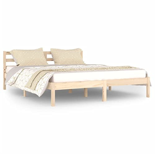 QZZCED Schlafzimmer-Betten Luxus-Betten Tagesbett Hotelbetten Massivholzbett Kiefer 160x200 cm für Schlafzimmer, Hotels, Wohnungen