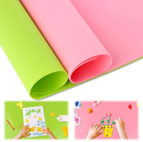 Alfombrilla de Manualidades, Tapete Silicona 2 Piezas, Mantel de Silicona Para Pintar 50 x 40cm, Alfombrilla de Silicona para Hornear Pintar Amasar
