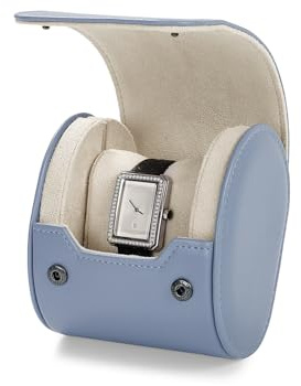 Oirlv Pelle PU Rollo Para Watch Roll,Relojero de Viaje, | Caja Relojes,Watch Case Para Navidad, Aniversario(Azul Claro)