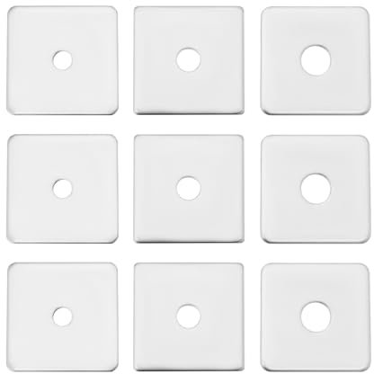 YINETTECH Unterlegscheiben aus verzinktem Stahl, quadratisch, M8, M10, M12, 50 x 50 x 3 mm, für Bau, Sanitär, Elektroauto, 30 Stück