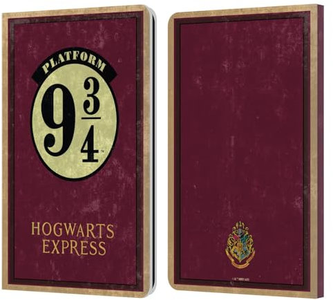 Head Case Designs Offizielle Harry Potter Plattform 9 3/4 Standorte Typografie Leder-Wallet-Hülle Kompatibel mit Kindle Paperwhite 1/2 / 3