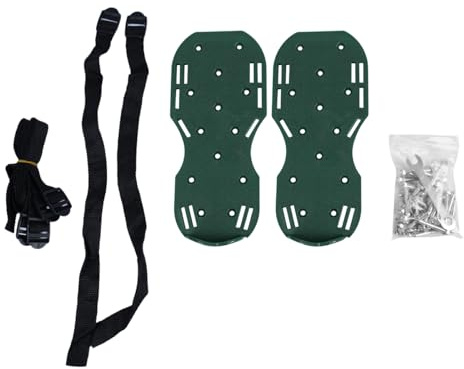 VOANZO Zapatos escarificadores de césped, Zapatos con Pinchos para aireación de césped, Zapatos de aireación del Suelo Sandalias con Pinchos para aireación de césped con Hebilla Resistente