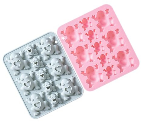 Garneck 2stücke Silikonform Frosch Bonbonform Tiermotiv Wiederverwendbar Für Schokolade Süßigkeitenform Aus Silikon Frosch-silikonformen
