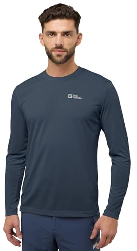 Jack Wolfskin Herren Vonnan Ls M T-Shirt, Midnight Sky, XL EU