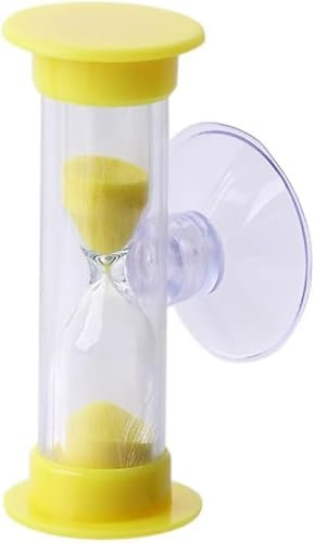 Temporizador de arena de plástico de 2 minutos, reloj de arena con ventosa, embudo de tiempo, temporizador de ducha, tiempo de cepillado de dientes, temporizador de cristal de arena de plástico, aula,