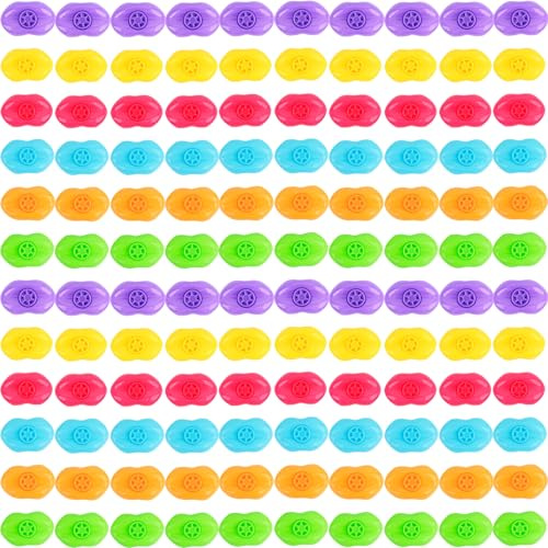 Hoarost 120 Pcs Lip Whistles Multicolored Plastic Siren Lip Whistle Funny Whistles Noise Maker Toys for Kids Birthday Christmas New Year Noisemaker Party Favors Goody Bag Fillers