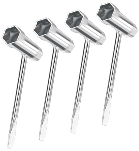 4 Stück zündkerzenschlüssel, Kombischlüssel für Motorsägen, 13 mm x 19 mm T-Schlüssel Set, Kettensägenschlüssel, Forst Zubehör