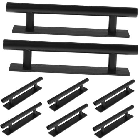 EXHUMKY 8pcs Self-Adhesive Window Handle Low Profile Easy Install No Drilling for Screen Door Glass Cabinet Sliding Doors