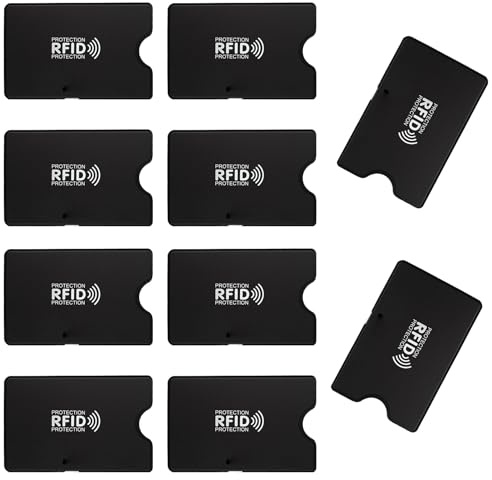 10 Stück RFID Blocker Karte,EC Karten Schutzhülle,Kreditkartenhülle RFID Schutz,Ausweis Kartenhüllen,Kartenschutz für Gegen Datenklau Bankkarten ec Kartenhülle Karte Personal Hülle Bankomatkarten