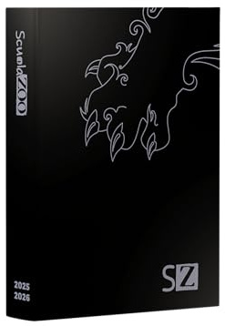 ScuolaZoo Schülerkalender 2025/2026 – 16 Monate – Kalender mit festem Einband – Memes und lustige Witze für Schüler – Elementar-, Mittel- und Obertagebuch – Format 13 x 17 cm – Black-Dragon
