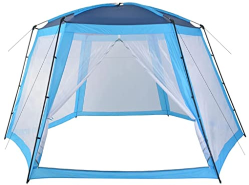 Refined Pool-Zelt Stoff Pavillon Pooldach Poolpartyzelt Pool mehrere Auswhal 500x433x250 cm Blau