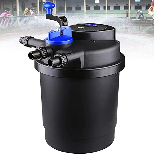 Skimmer galleggiante e kit filtro a pressione per laghetti Koi fino a 3 m³, pompa pressurizzata e sistema di filtraggio per acqua limpida
