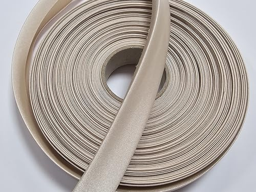 Satin- Schrägband gefalzt 40/20mm beigè 10m