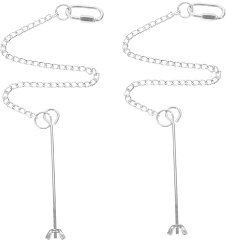 NESTINGHO 2 pièces Mangeoire Suspendue INOX Brochette Légumes Fruits pour Perroquets Oiseaux Petits Animaux