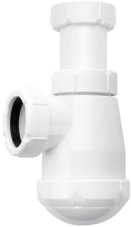 Sifón Corto Extensible 1 1/4 con Válvula (I-41) o Racor para Toma Local (I-43) – Para Lavabo o Bidet – Antiodor, Fácil Instalación, Universal (RACOR)
