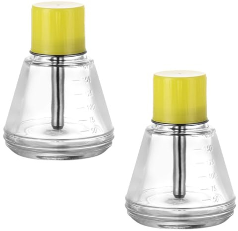 2 bottiglie di vetro a pressione con design a prova di perdite con bocca larga per manicure professionale e cura artistica in vetro per rimuovere le unghie