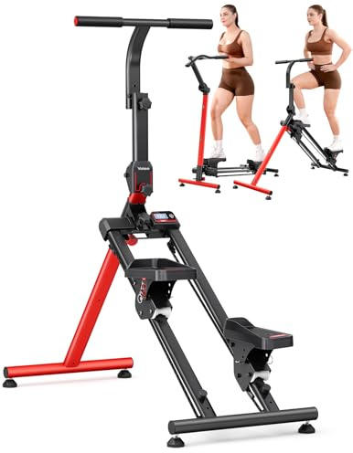 YOLEO Stepper d'Escalier pour la Maison, Stepper Cardio Pliable avec 3 Modes d'Entraînement, Guidon et Pédales Réglables, Capacité 300 kg, 90% Pré-assemblé