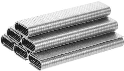 PartyKindom Agrafes en Acier au Carbone à Couronne Étroite 1000 Pièces pour Agrafeuse Pneumatique et Électrique, Agrafes Robustes pour Travail du Bois et Menuiserie Professionnelle