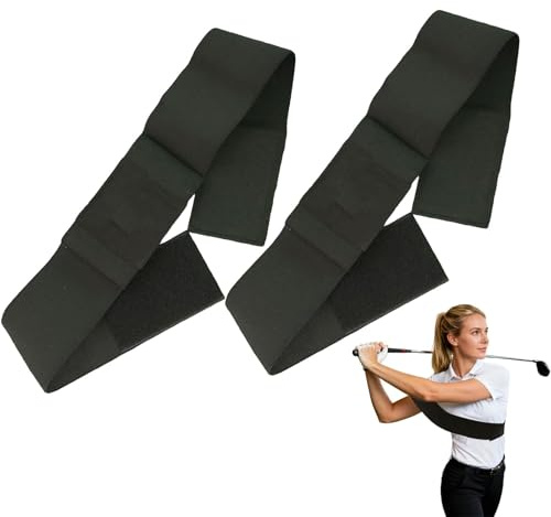 TRS Slider - Fascia da braccio per correggere lo swing, innovativa, per allenare il braccio, per correggere lo swing e migliorare la stabilità, unisex, colore nero (2 pezzi)