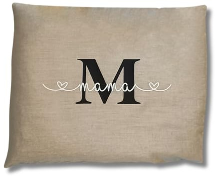 Personalisiertes Körnerkissen mit Name – Wärmekissen gegen Verspannungen – Geschenk für Mama Freundin – Entspannung & Wärme - Beige