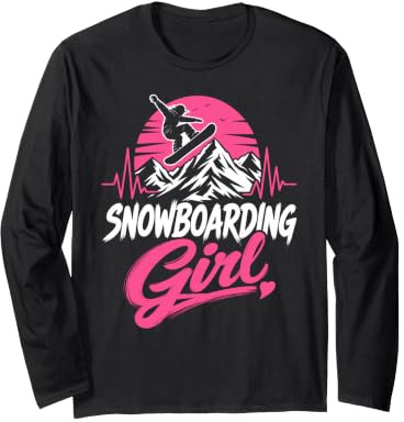 Snowboarder Snowboarding Girl Girls Children Snowboard Long Sleeve T-Shirt
