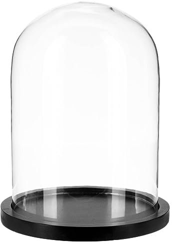 Atmosphera - Glocke - Glas und Holz - transparent - H29-5 cm - Transparent