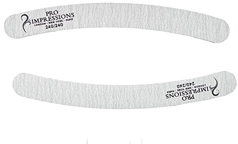 240/240 Grit Nail File Proimpressions (Boomerang 25 Pack)