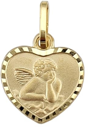 Anhänger Schutzengel Gott schütze dich diamantiert 333 Gold Gelbgold