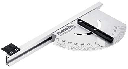 metabo Winkelanschlag FSW - 629026000 - Präzise Winkeleinstellung von -60° bis +60° für Führungsschienen FS - Hochwertiges Zubehör für Kreissägen Handkreissägen - Anschlag zum präzisen Ausrichten
