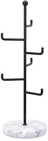 Navaris Schmuckständer aus Marmor und Metall - Schmuckbaum für Ketten Ohrringe Ringe - Deko Schmuck Aufbewahrung - Schmuckhalter Ständer