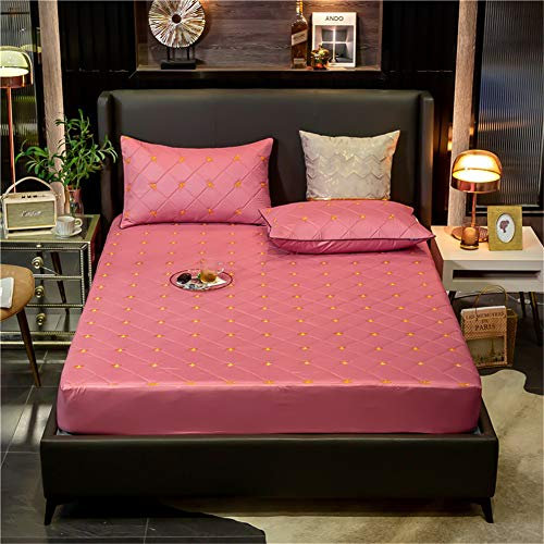 YCDZ Funda Protectora De Colchón, Antialérgica, Transpirable, Antiinsectos Y ácaros, Sin Olor, Apta para Todo Tipo De Camas (Vino Rojo,180x200x40cm)