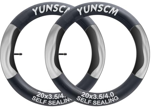 YunSCM 2PCS Selbstdichtend 20 Zoll Fat Bike Schlauch 20x3.5/4.0 AV32mm Valve, pannensicherer, Selbstreparierender, Kompatibel 20x3.5/4.0 Fahrradschlauch Verhindern und Reparieren