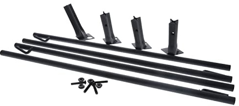 BOSS Buck Durable Stable Versatile Leg Stake Kit for Game Feeder | 4 Adjustable Feet Adapters Included | Fits Round and Square Legged Feeders