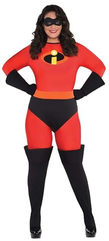 Disfraz de Party City Los Increíbles, incluye mono, guantes y máscara, Halloween, fiestas de cumpleaños y eventos temáticos