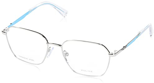 Police VK567 Shiny Palladium 579T Eyewear Unisex Metal, Standard, 51