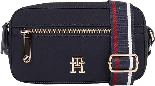 Tommy Hilfiger Damen Umhängetasche Iconic Camera Bag Twill Klein, Blau (Space Blue), Onesize