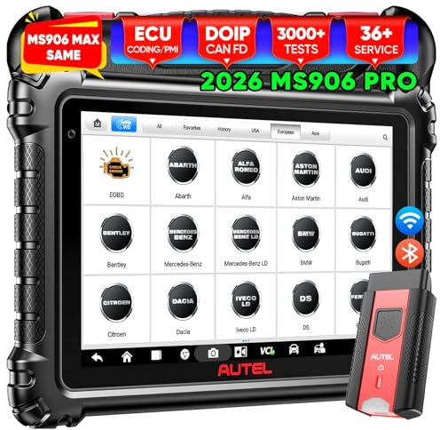 Autel MaxiSys MS906 PRO Scanner, Advanced ECU Coding, Full Bidirectional | 2026 Android 10 MS906PRO, Newer of MK906Pro MK908 MS906BT MK906BT MS906, 36+ Reset, AutoScan 2.0, CAN FD/DoIP, 128GB